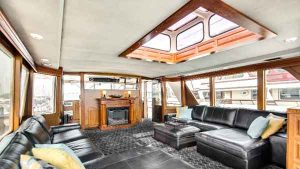 Lower deck of a yacht in Chicago IL