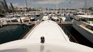 Top deck of the sophisticated lady yacht
