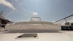 The captain's chair on the sophisticated lady yacht